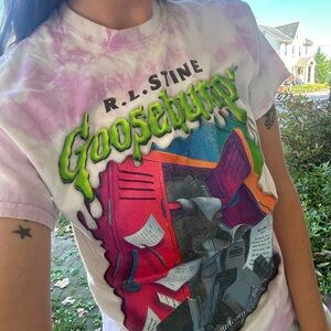 Goosebumps graphic tye dye tshirt